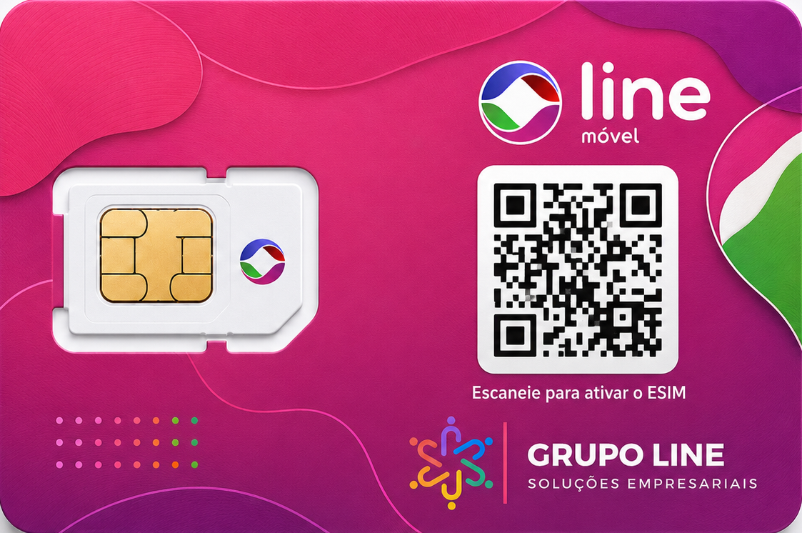 Chip Line Móvel com QR code para ativação do eSIM